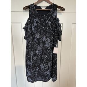 Lauren Conrad Dress XL Cold Shoulder NWT Navy Blue Resort Beach Vacation